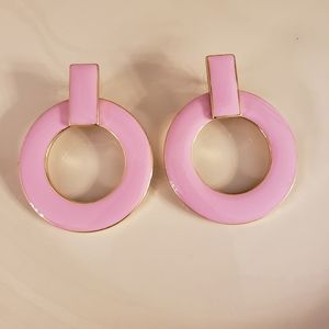 Lavender enamel earrings